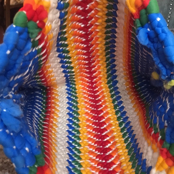 Nylon woven Hipster shoulder crossbody tote bag - Picture 11 of 11